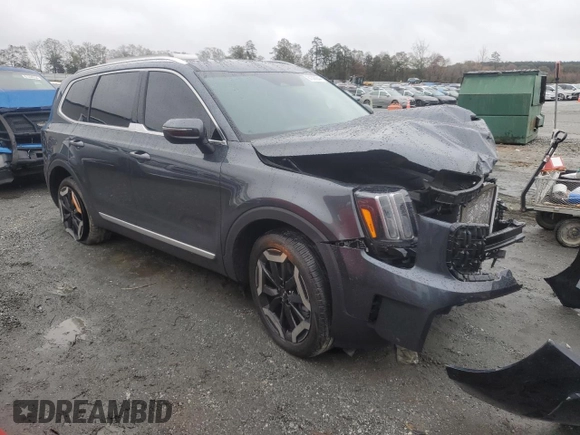 2024 Kia Telluride EX with VIN 5XYP34GCXRG469228, listed as a Copart auction lot 81330844 with 15,442 mi miles and Salvage Title. Bid and sale history available at DreamBid. Image 4.