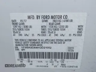 2017 Ford Explorer XLT z VIN 1FM5K8D84HGD21052, wystawiony jako IAAI lot #40819366 z przebiegiem 131 481 mil mil oraz . Historia ofert i sprzedaży dostępna na DreamBid. Obrazek 9.