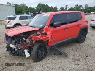 2016 Jeep Renegade Sport with VIN ZACCJBAW9GPE32728, listed as a Copart auction lot 65215234 with 61,558 mi miles and Salvage Title. Bid and sale history available at carsss.com. Image 1.
