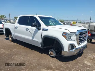 2021 GMC Sierra 1500 SLT z VIN 3GTU9DED2MG439731, wystawiony jako IAAI lot #42014277 z przebiegiem Nie podano mil oraz . Historia ofert i sprzedaży dostępna na DreamBid. Obrazek 1.