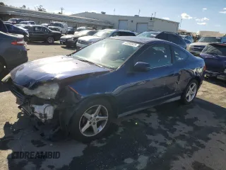 2002 Acura RSX Manual with VIN JH4DC53812C004405, listed as a Copart auction lot 43590925 with 213,231 mi miles and Salvage Title. Bid and sale history available at carsss.com. Image 1.