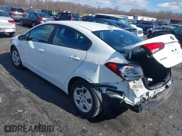 2017 Kia Forte LX with VIN 3KPFK4A7XHE062659, listed as a IAAI auction lot 41595629 with 38,102 mi miles. Bid and sale history available at carsss.com. Image 3.