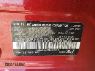 2022 Mitsubishi Outlander Sport ES with VIN JA4ARUAU3NU002919, listed as a Copart auction lot 45635415 with 34,257 mi miles and Salvage Title. Bid and sale history available at carsss.com. Image 15.