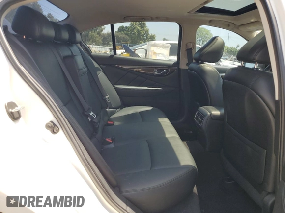 2018 Infiniti Q50 Luxe with VIN JN1EV7APXJM350096, listed as a Copart auction lot 59754334 with 46,798 mi miles and Salvage title. Bid and sale history available at DreamBid. Image 10.