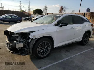 2022 Lexus RX with VIN 2T2YGMDA1NC073573, listed as a Copart auction lot 43224755 with 62,788 mi miles and Salvage Title. Bid and sale history available at carsss.com. Image 1.