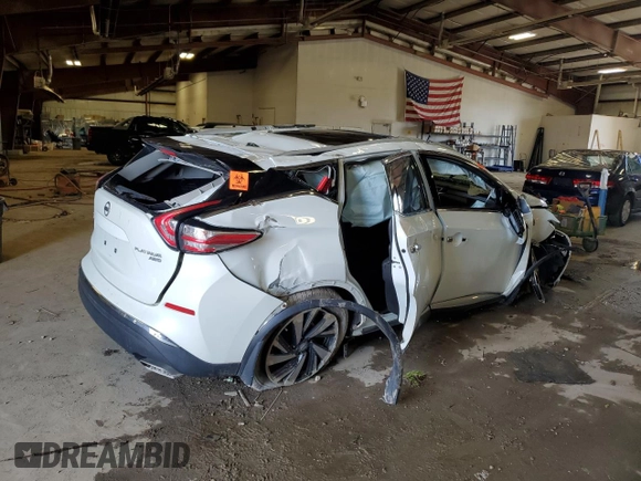2015 Nissan Murano SL z VIN 5N1AZ2MH6FN279676, wystawiony jako Copart lot #55885835 z przebiegiem Nie podano mil oraz Czysty tytuł • Clean title. Historia ofert i sprzedaży dostępna na DreamBid. Obrazek 3.