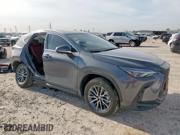 2025 Lexus NX 350h Premium with VIN 2T2GKCEZ8SC052708, listed as a Copart auction lot 66940845 with 1,186 mi miles and Salvage title. Bid and sale history available at DreamBid. Image 4.