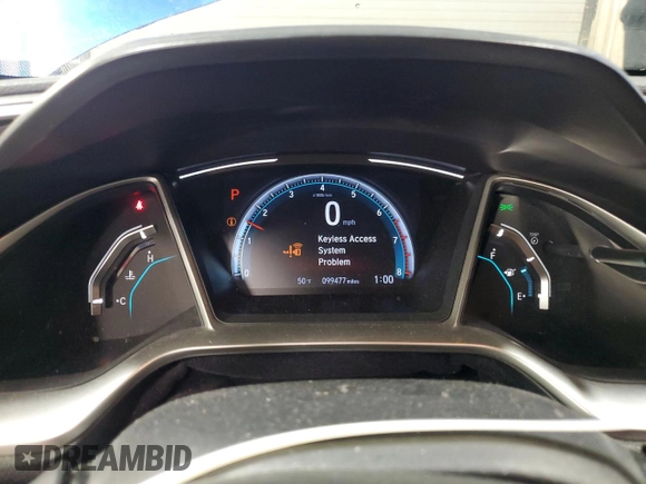 2019 Honda Civic Sedan EX with VIN 19XFC1F31KE017621, listed as a Copart auction lot 50706145 with 99,477 mi miles and Salvage Title. Bid and sale history available at carsss.com. Image 9.