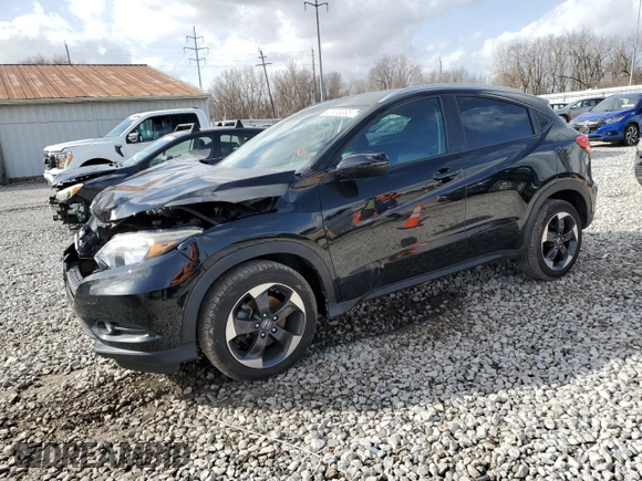 2018 Honda HR-V EX-L with VIN 3CZRU6H70JM704921, listed as a Copart auction lot 47473035 with 37,664 mi miles and Salvage Title. Bid and sale history available at carsss.com. Image 1.