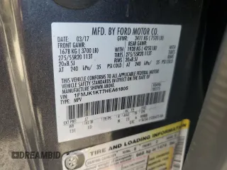 2017 Ford Expedition Max Limited с VIN 1FMJK1KT7HEA61805, выставлен на аукционе Copart как лот 52711135 с пробегом 121 896 миль миль и Списание • Salvage title. История ставок и продаж доступна на DreamBid. Изображение 15.