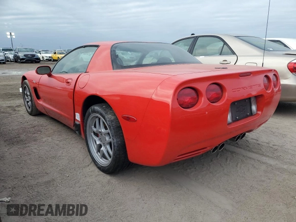 2002 Chevrolet Corvette Z06 with VIN 1G1YY12S325128764, listed as a Copart auction lot 76672384 with 0 mi miles and Salvage Title. Bid and sale history available at carsss.com. Image 2.