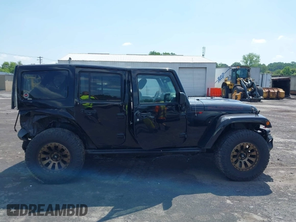 2017 Jeep Wrangler Unlimited Rubicon Recon with VIN 1C4BJWFG7HL525709, listed as a IAAI auction lot 42569577 with 119,560 mi miles and . Bid and sale history available at DreamBid. Image 13.