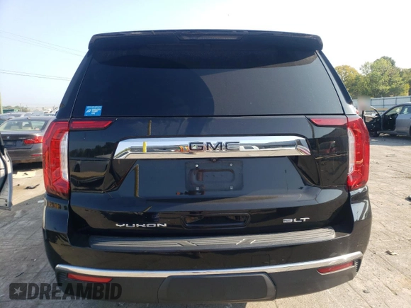 2021 GMC Yukon XL SLT with VIN 1GKS2GKD7MR451511, listed as a Copart auction lot 69013344 with 123,317 mi miles and Salvage Title. Bid and sale history available at carsss.com. Image 6.