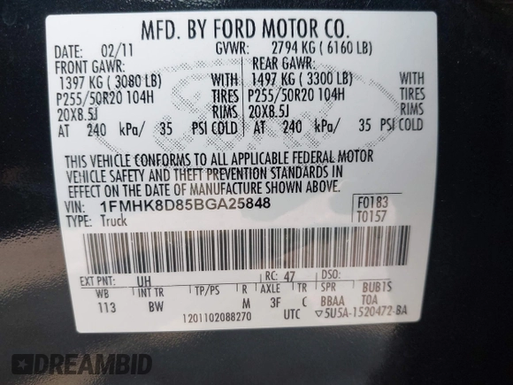 2011 Ford Explorer XLT z VIN 1FMHK8D85BGA25848, wystawiony jako IAAI lot #42401322 z przebiegiem 118 458 mil mil oraz . Historia ofert i sprzedaży dostępna na DreamBid. Obrazek 9.