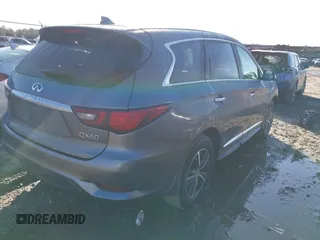 2019 Infiniti QX60 LUXE with VIN 5N1DL0MN7KC532048, listed as a IAAI auction lot 41206582 with 77,675 mi miles. Bid and sale history available at carsss.com. Image 4.