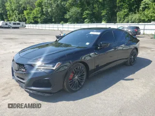 2022 Acura TLX Type S with VIN 19UUB7F01NA001110, listed as a Copart auction lot 61957845 with Not provided miles and Salvage title. Bid and sale history available at DreamBid. Image 1.