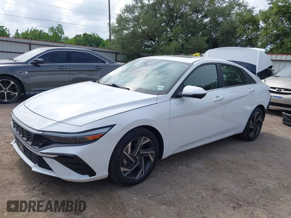 2024 Hyundai Elantra Limited with VIN KMHLP4DG5RU703294, listed as a IAAI auction lot 42137078 with 24,013 mi miles and . Bid and sale history available at DreamBid. Image 2.