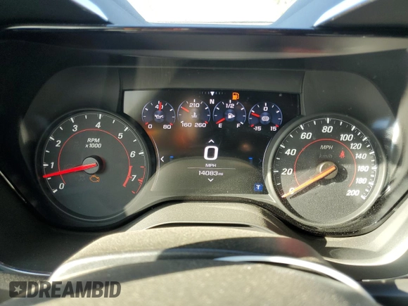 2022 Chevrolet Camaro ZL1 with VIN 1G1FJ1R68N0104269, listed as a Copart auction lot 75497734 with 14,083 mi miles and Salvage Title. Bid and sale history available at carsss.com. Image 9.