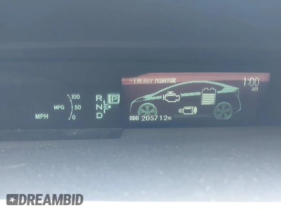 2011 Toyota Prius I with VIN JTDKN3DU6B0259359, listed as a IAAI auction lot 41450726 with 205,712 mi miles and . Bid and sale history available at DreamBid. Image 7.