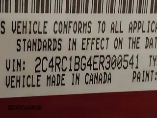 2014 Chrysler Town & Country Touring with VIN 2C4RC1BG4ER300541, listed as a IAAI auction lot 41709855 with 168,052 mi miles. Bid and sale history available at carsss.com. Image 9.