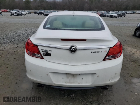 2011 Buick Regal CXL Turbo TO3 with VIN W04GX5GV9B1092399, listed as a Copart auction lot 43265605 with 144,029 mi miles and Salvage Title. Bid and sale history available at carsss.com. Image 6.