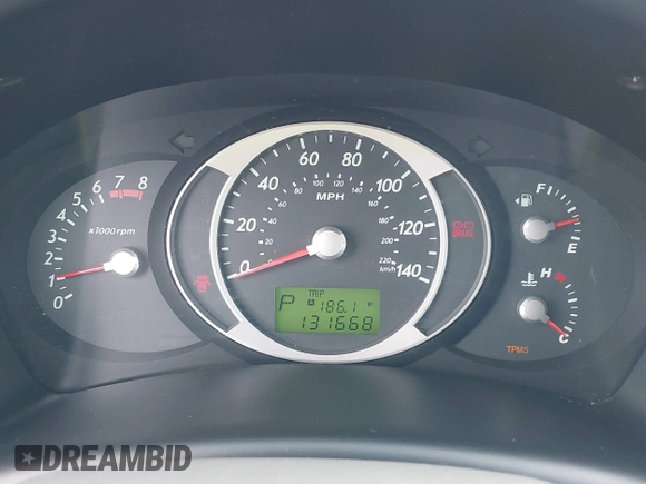2007 Hyundai Tucson SE with VIN KM8JN12D77U502031, listed as a IAAI auction lot 41745106 with 131,668 mi miles. Bid and sale history available at carsss.com. Image 7.