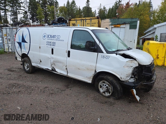 2017 Chevrolet Express Cargo Van with VIN 1GCWGBFF8H1225222, listed as a Copart auction lot 71079524 with 0 mi miles and Salvage Title. Bid and sale history available at carsss.com. Image 4.