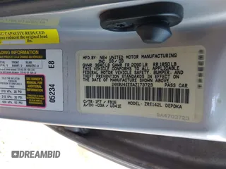 2010 Toyota Corolla with VIN 1NXBU4EE5AZ173723, listed as a IAAI auction lot 41455944 with 225,345 mi miles. Bid and sale history available at carsss.com. Image 9.