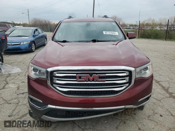 2018 GMC Acadia SLE with VIN 1GKKNLLSXJZ216805, listed as a Copart auction lot 80724664 with 75,004 mi miles and Salvage Title. Bid and sale history available at DreamBid. Image 5.
