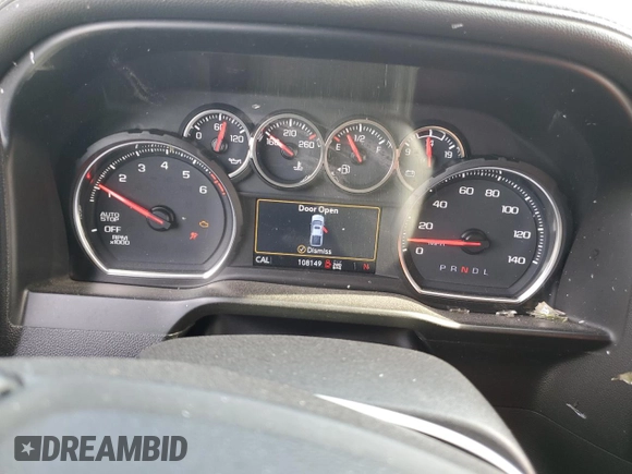 2021 Chevrolet Silverado 1500 LTZ with VIN 3GCUYGED3MG406404, listed as a Copart auction lot 54153355 with 108,149 mi miles and Salvage Title. Bid and sale history available at DreamBid. Image 9.