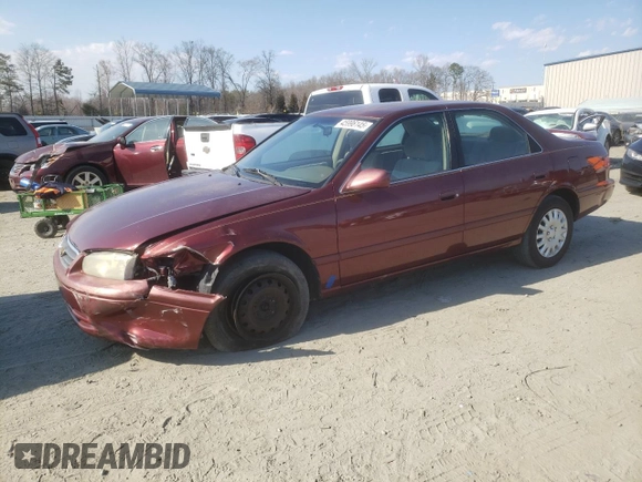 2001 Toyota Camry CE with VIN JT2BG22K710600636, listed as a Copart auction lot 45996145 with 214,355 mi miles and Salvage Title. Bid and sale history available at carsss.com. Image 1.