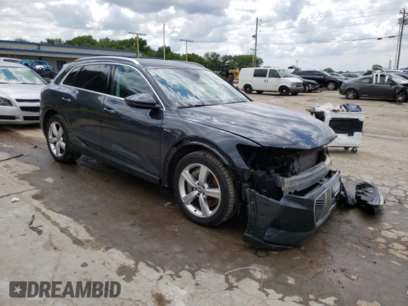 2019 Audi e-tron Premium Plus with VIN WA1LAAGE7KB024699, listed as a Copart auction lot 53759883 with 19,340 mi miles. Bid and sale history available at carsss.com. Image 4.