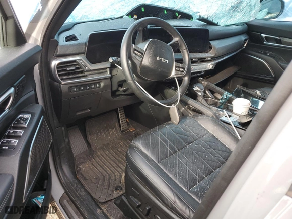 2023 Kia Telluride SX Prestige X-Pro with VIN 5XYP5DGC3PG390975, listed as a Copart auction lot 41502865 with 23,349 mi miles and Salvage Title. Bid and sale history available at carsss.com. Image 8.