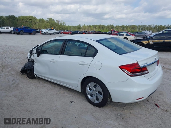 2014 Honda Civic Sedan LX with VIN 2HGFB2F53EH500810, listed as a IAAI auction lot 41952317 with 137,567 mi miles. Bid and sale history available at carsss.com. Image 3.