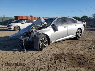 2018 Honda Accord Sedan Sport 1.5T with VIN 1HGCV1F30JA089488, listed as a Copart auction lot 42656485 with 0 mi miles and Salvage Title. Bid and sale history available at carsss.com. Image 1.