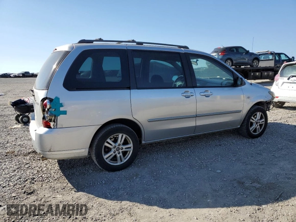 2006 Mazda MPV LX z VIN JM3LW28A660558360, wystawiony jako Copart lot #48599315 z przebiegiem 188 114 mil mil oraz Szkoda całkowita • Salvage title. Historia ofert i sprzedaży dostępna na DreamBid. Obrazek 3.