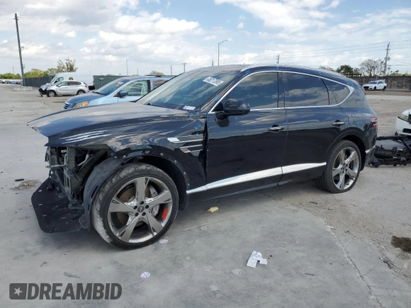 2022 Genesis GV80 with VIN KMUHBDSB2NU101119, listed as a Copart auction lot 45217395 with 31,477 mi miles and Non repairable. Bid and sale history available at DreamBid. Image 1.