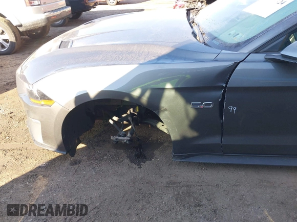 2023 Ford Mustang GT Premium z VIN 1FATP8FF0P5107393, wystawiony jako IAAI lot #41279324 z przebiegiem 26 622 mil mil oraz . Historia ofert i sprzedaży dostępna na DreamBid. Obrazek 6.