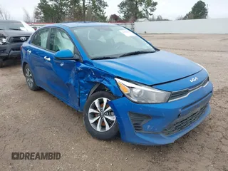 2023 Kia Rio LX with VIN 3KPA24AD9PE517404, listed as a IAAI auction lot 41609216 with 191,122 mi miles. Bid and sale history available at carsss.com. Image 1.