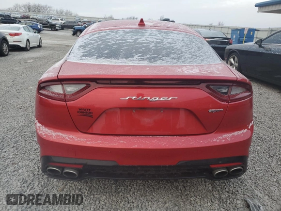 2020 Kia Stinger GT2 with VIN KNAE55LC6L6076511, listed as a Copart auction lot 41895725 with 62,808 mi miles and Salvage Title. Bid and sale history available at carsss.com. Image 6.