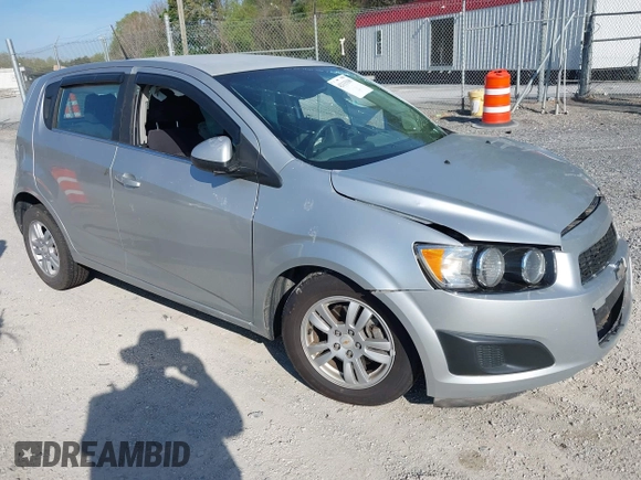 2012 Chevrolet Sonic LT with VIN 1G1JC6SH5C4167574, listed as a IAAI auction lot 42133100 with 59,473 mi miles and . Bid and sale history available at DreamBid. Image 1.