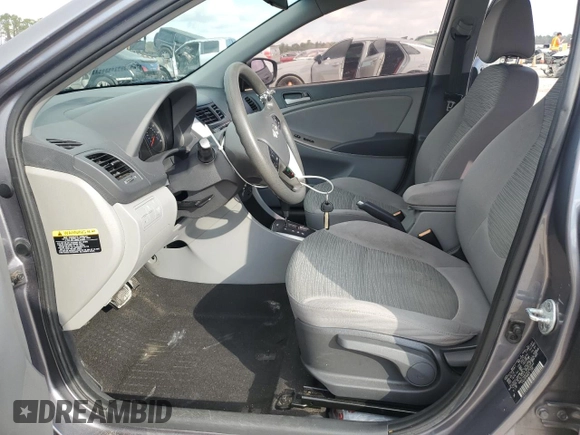 2015 Hyundai Accent GLS with VIN KMHCT4AEXFU906644, listed as a Copart auction lot 43817915 with 121,072 mi miles and Salvage Title. Bid and sale history available at carsss.com. Image 7.