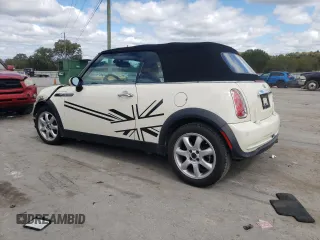 2008 MINI Convertible with VIN WMWRF33518TF67472, listed as a Copart auction lot 72073604 with 61,024 mi miles and Salvage title. Bid and sale history available at DreamBid. Image 2.