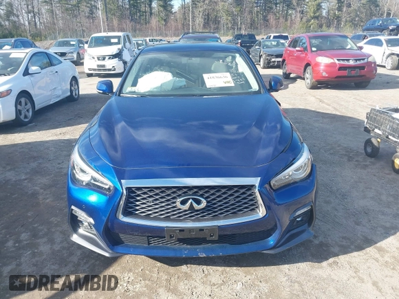 2020 Infiniti Q50 Luxe with VIN JN1EV7AR8LM250180, listed as a IAAI auction lot 41836636 with 53,627 mi miles and . Bid and sale history available at DreamBid. Image 11.