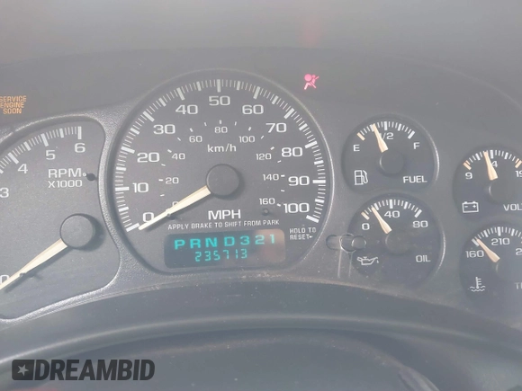 2002 Chevrolet Suburban LS with VIN 1GNEC16T72J325186, listed as a IAAI auction lot 41597317 with 235,713 mi miles. Bid and sale history available at carsss.com. Image 7.