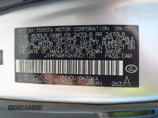 2006 Lexus SC 430 с VIN JTHFN48Y469001135, выставлен на аукционе IAAI как лот 41179848 с пробегом 142 152 миль миль и . История ставок и продаж доступна на DreamBid. Изображение 9.