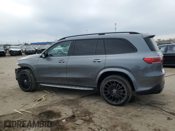 2021 Mercedes-Benz GLS with VIN 4JGFF8KE2MA472213, listed as a Copart auction lot 52400315 with 57,561 mi miles and Salvage Title. Bid and sale history available at carsss.com. Image 2.