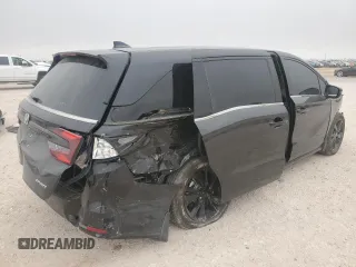 2024 Honda Odyssey Sport with VIN 5FNRL6H78RB046354, listed as a Copart auction lot 44734005 with 10,872 mi miles and Salvage Title. Bid and sale history available at DreamBid. Image 3.