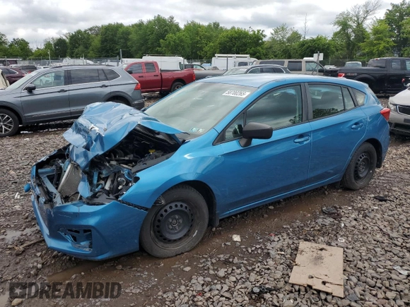 2018 Subaru Impreza с VIN 4S3GTAA62J3739630, выставлен на аукционе Copart как лот 58700265 с пробегом Не указан миль и Списание • Salvage title. История ставок и продаж доступна на DreamBid. Изображение 1.