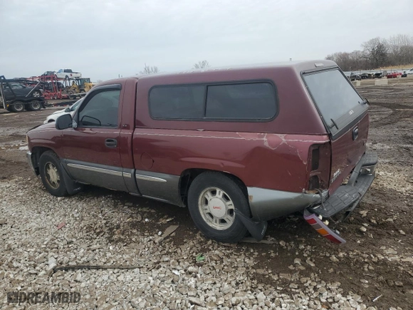 1999 GMC New Sierra 1500 SLE with VIN 1GTEC14V0XZ522724, listed as a Copart auction lot 49694695 with 122,159 mi miles and Salvage Title. Bid and sale history available at carsss.com. Image 2.